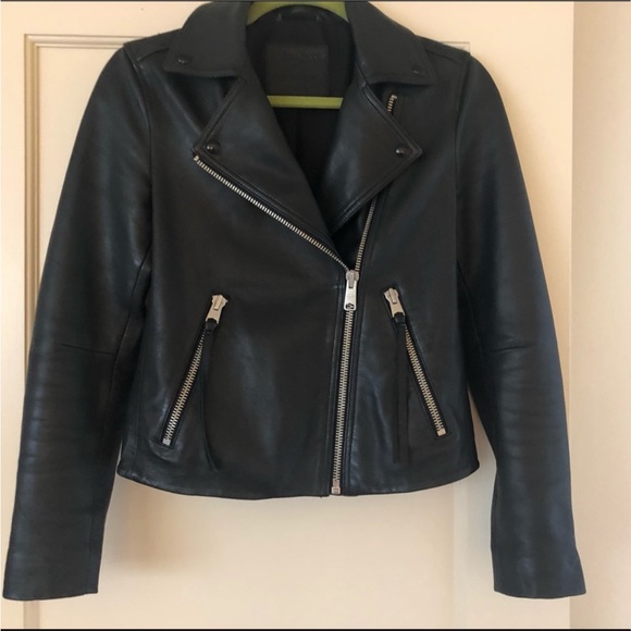 Allsaints Dalby Leather Jacket XS - Picture 6 of 7